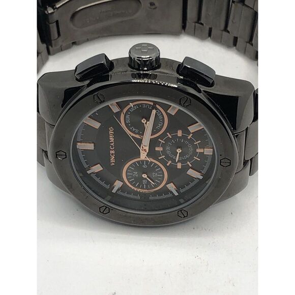 Vince Camuto Unisex Stainless Steel Analog Dial Quartz Genuine Wrist Watch HK584 - Picture 6 of 9